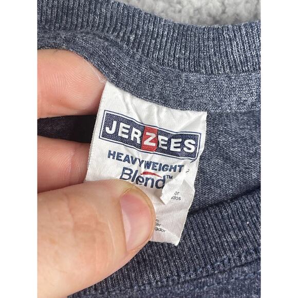 JERZEES Barbecue Shirt Mens Large Gray BBQ Let's Get Grilling Dad Father America - Picture 3 of 9